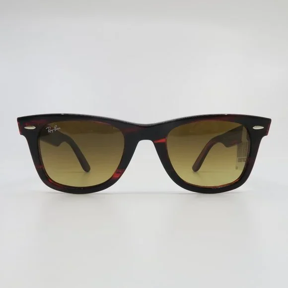Ray-Ban RB 2140 1362/85 50mm WAYFARER Red/Brown Gradient New Unisex Sunglasses. - Picture 2 of 8